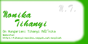 monika tihanyi business card